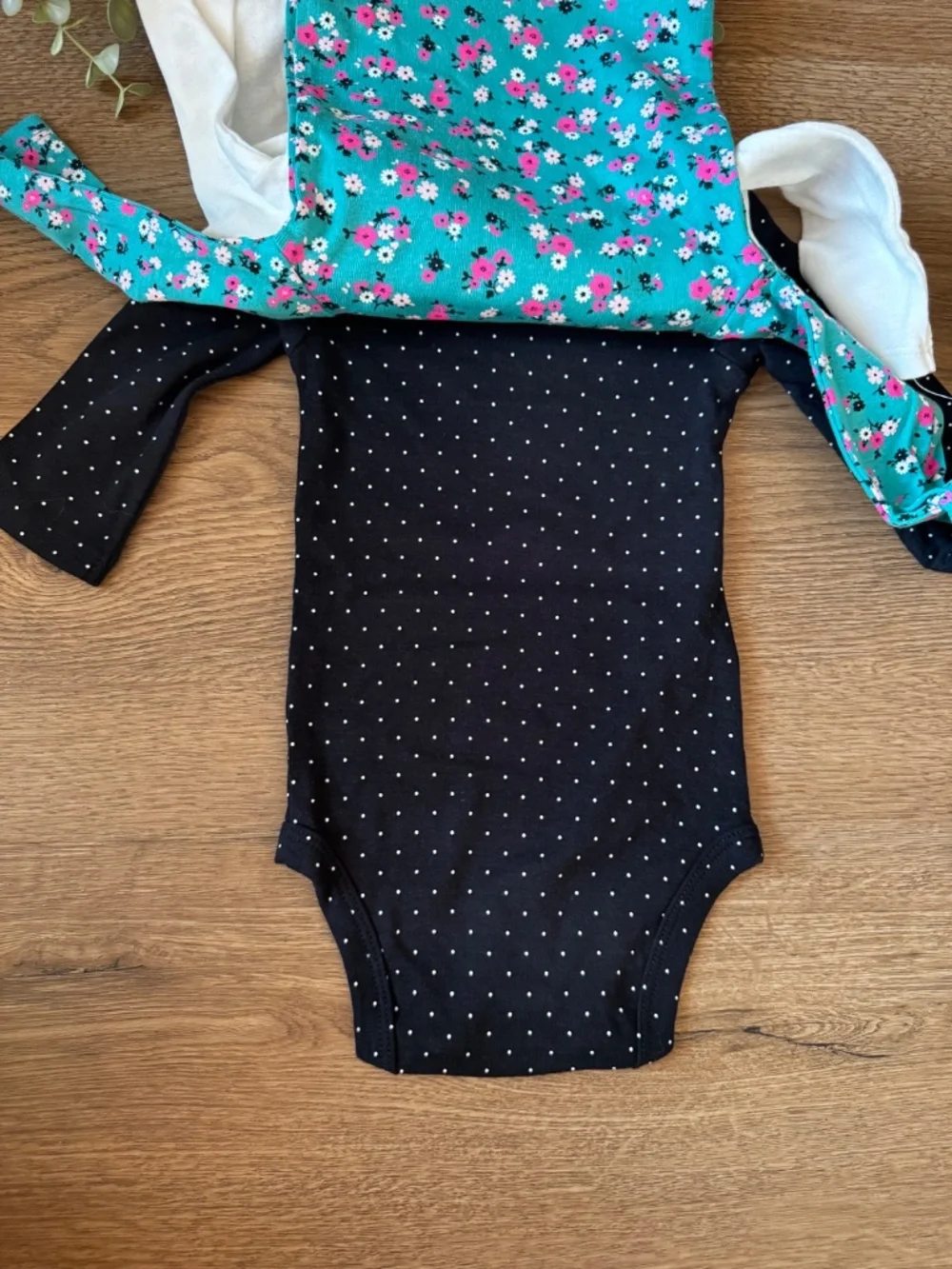 Carter's Just One You 3-Pack Baby Girl Bodysuits NWT 6M Floral Long Sleeve Set